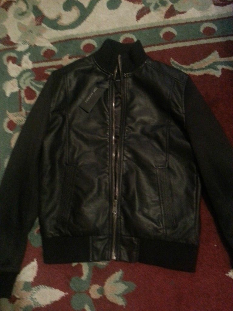 Marc Anthony Allegro Black Leather Jacket Kohls