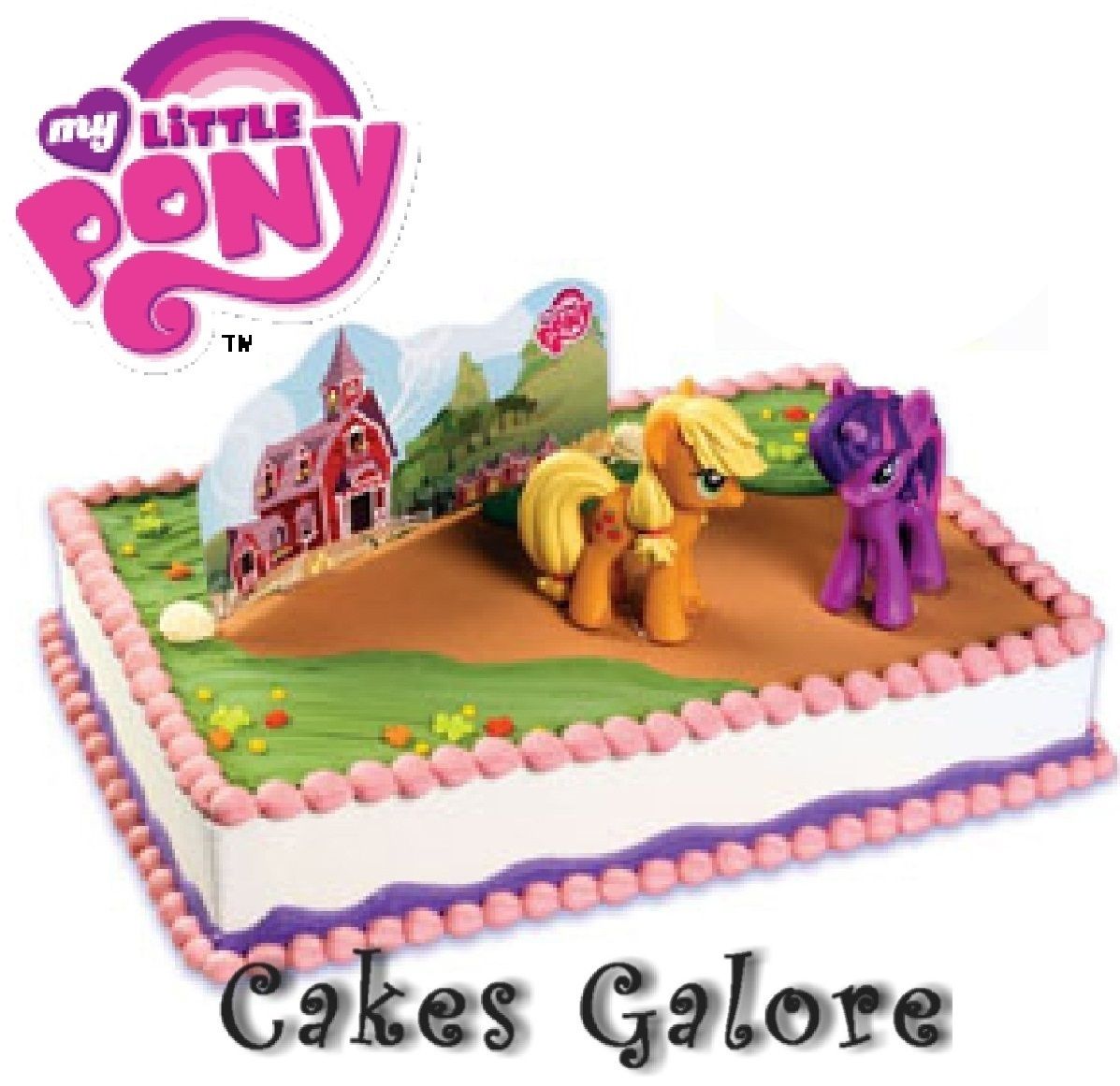 My Little Pony Apple Jack Twilight Cake Decoration Topper Set Kit Toy 