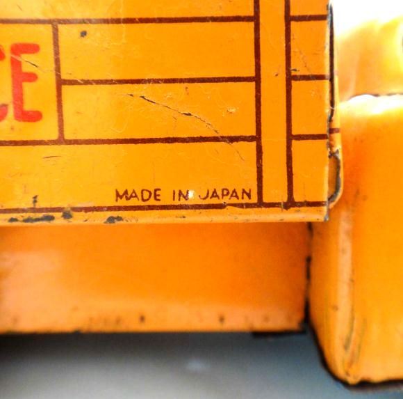 antique Toy Tin Friction Truck Road Service Japan