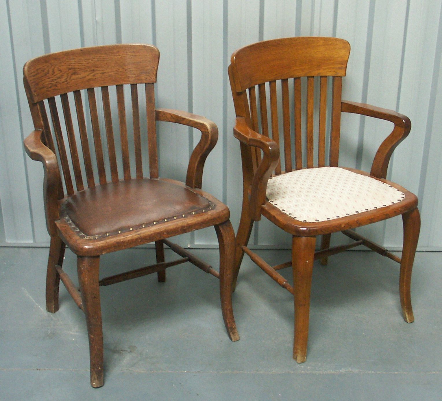 Pair of Matching Solid Wood Chairs 1920S