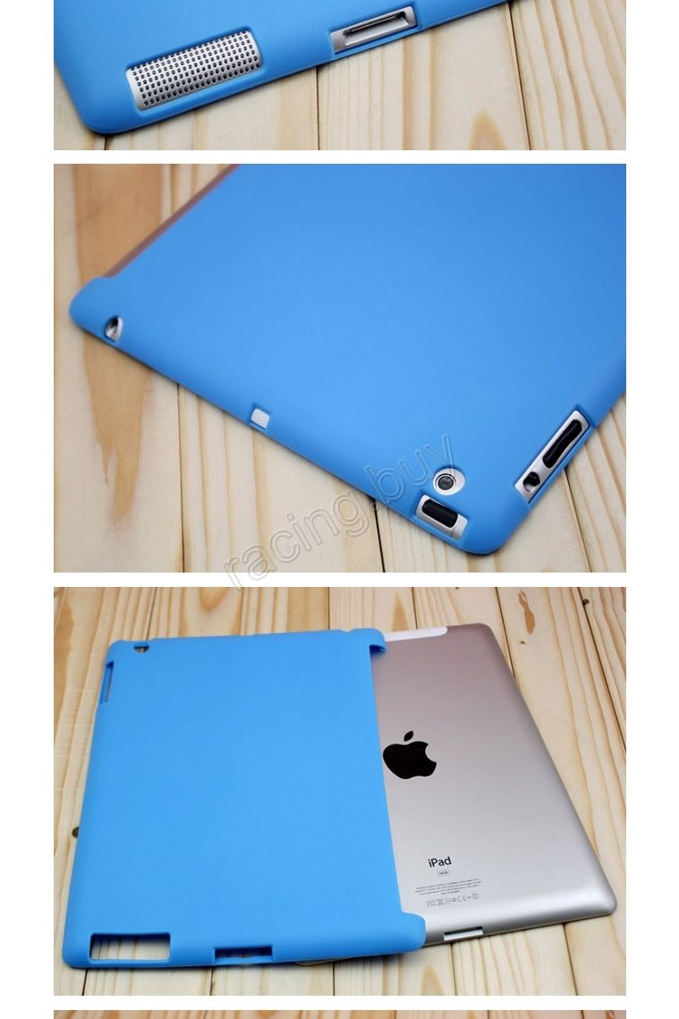 Blue Color TPU Case Skin Soft Smart Cover Companion for Apple iPad 2 