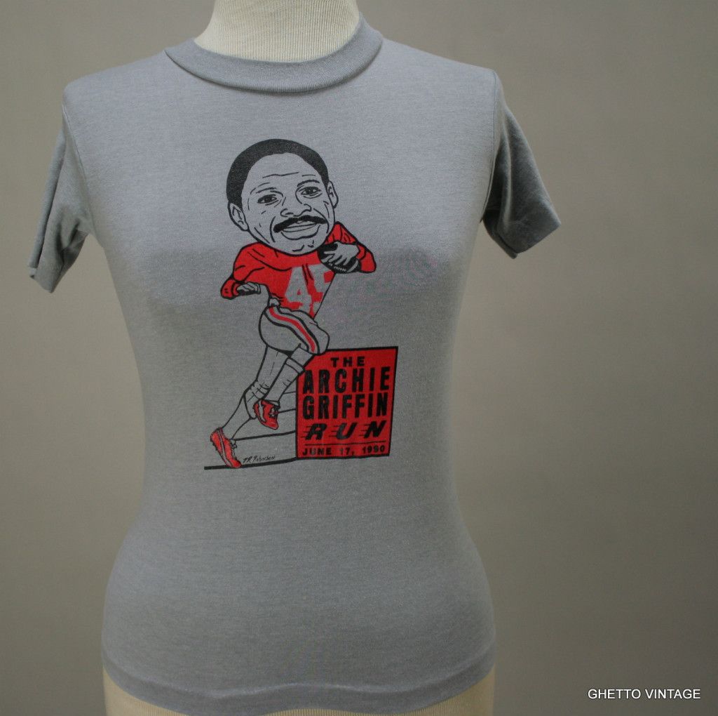 Vtg 1990 Archie Griffin Run Ohio State Buckeyes T Shirt XS