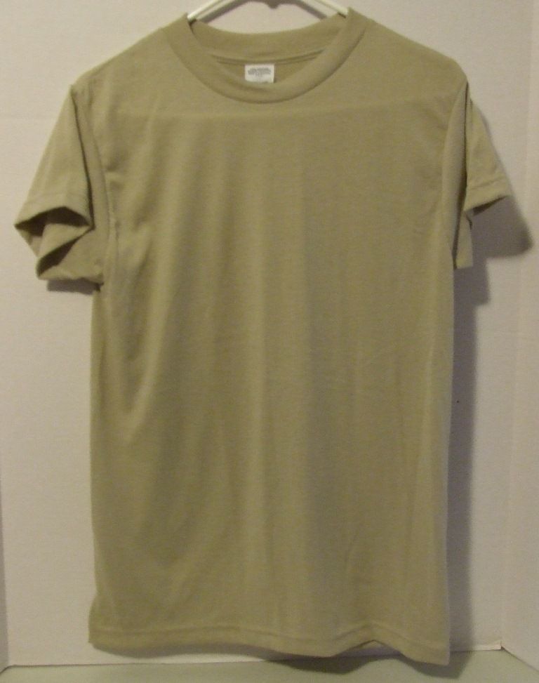 Military Army USMC T Shirt Gi Moisture Wicking Sand Large New Short 