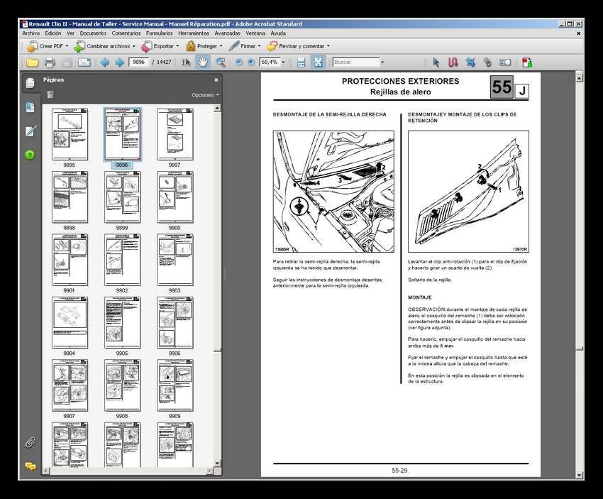 RENAULT CLIO II & SYMBOL   MANUAL DE TALLER   WORKSHOP MANUAL  MANUEL 