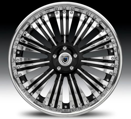 20 asanti AF136 Black Chrome Wheels Rims 2 Piece Tone
