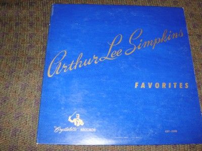 arthur lee simpkins favorites rare 10 inch red lp nm