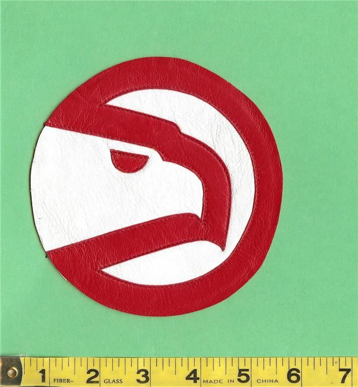 atlanta hawks nba 5 leather 1972 1995 retro logo patch