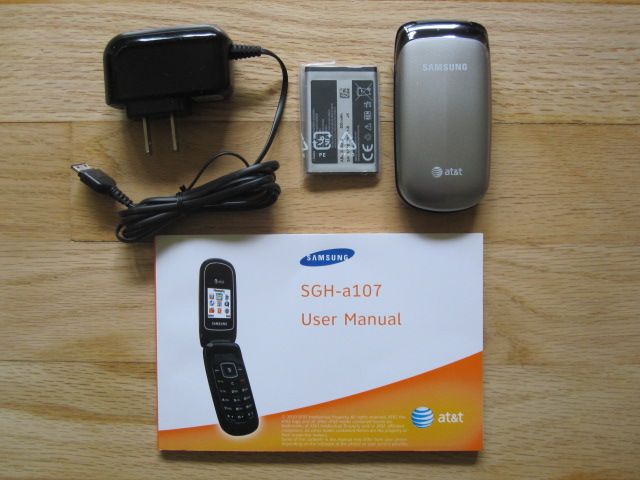  SGH A107 Gray Flip GSM Cell Phone for ATT T Mobile 411378099617
