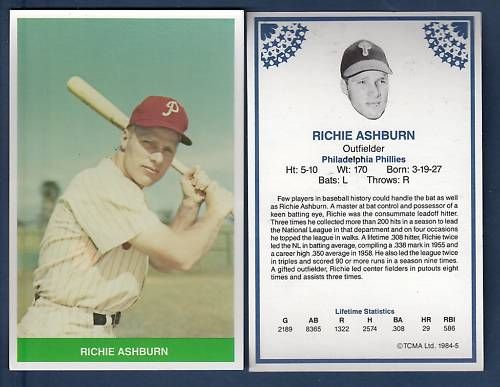 1984 TCMA Superstars Series 2 Richie Ashburn Phillies