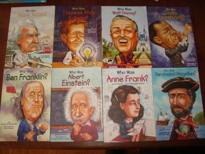 Lot 10 Who Was Childrens Biography Chapter Book Set EC U1