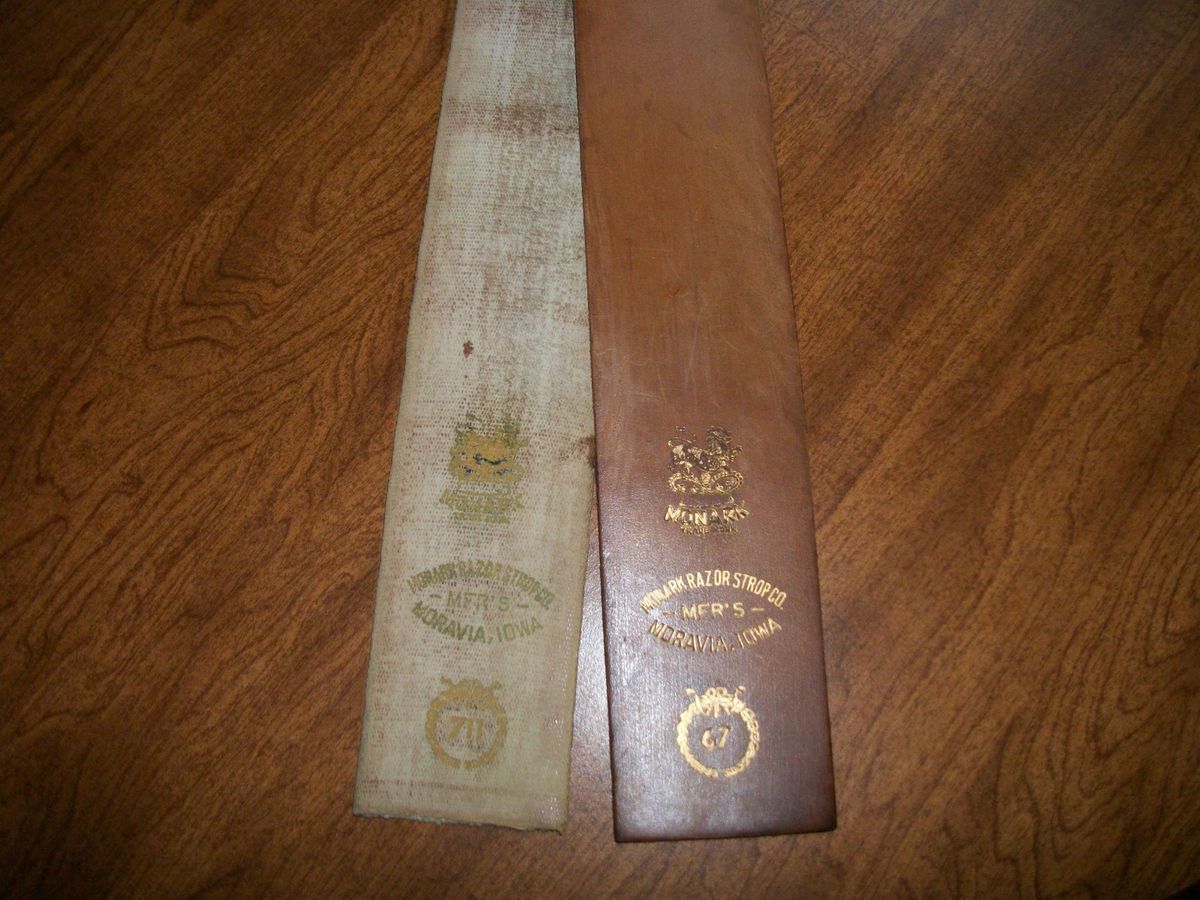 Vintage Leather Strop Monark Razor Strop Co Russia Shell