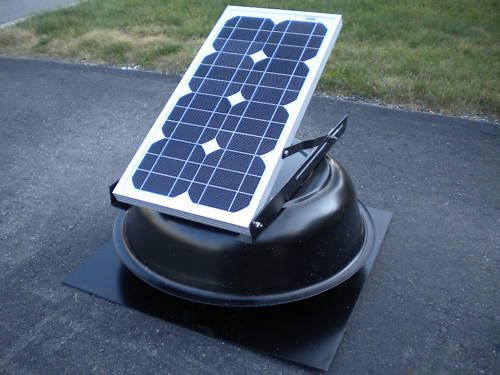 Solar Engine 20W Solar Attic Ventilation Fan Thermostat