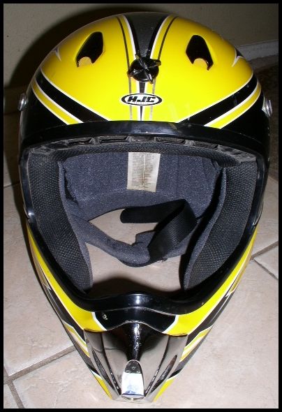 HJC CL x4 Logic Full Face Helmet ATV Motocross Bike Yellow Black Dot 