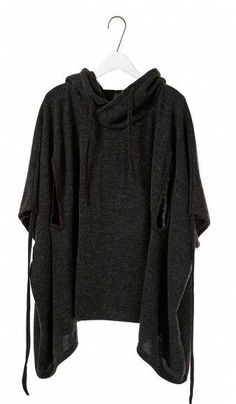   Mod Indie Rick Paris RARE Owens Avant Garde Hood Knit Poncho