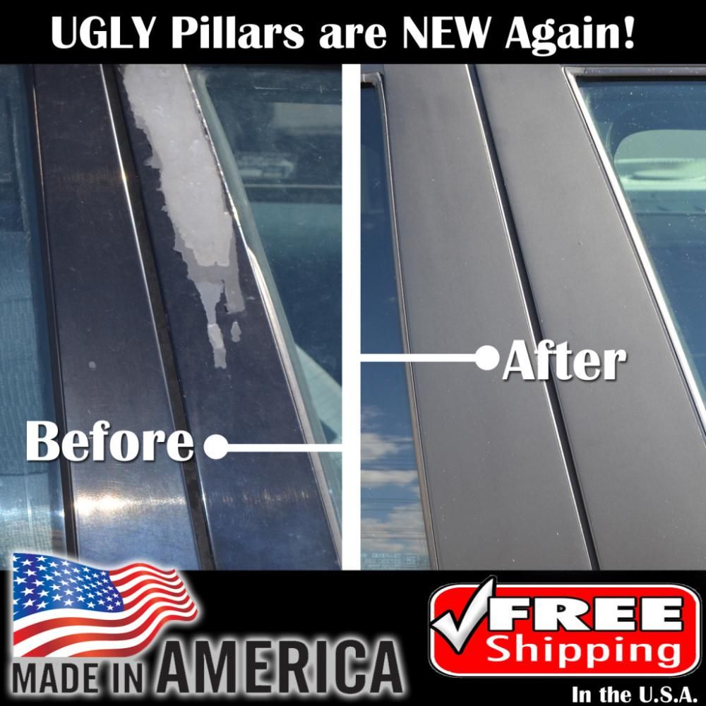   98 05 Matte Mat Flat Black Pillar Post Car Door Window Parts