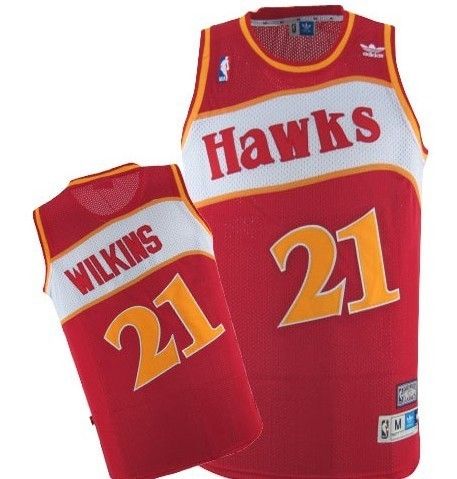 Bran new Atlanta Hawks Dominique Wilkins Soul Swingman Road Red Jersey 