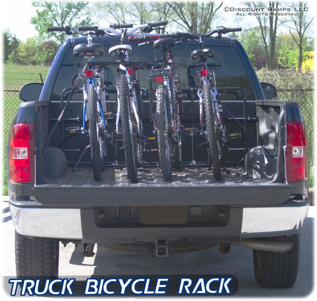 Pick Up Truck Bed Box Mounted Bike Rack Carrier Stand 1 2 3 4 Bicycles 