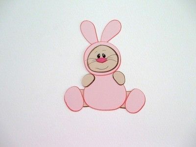 Baby Bunny Halloween Costume Cardstock DieCut