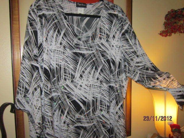 Womens Plus Size 3X Maggie Barnes Gorgeous Nite Out Party Top Made in 