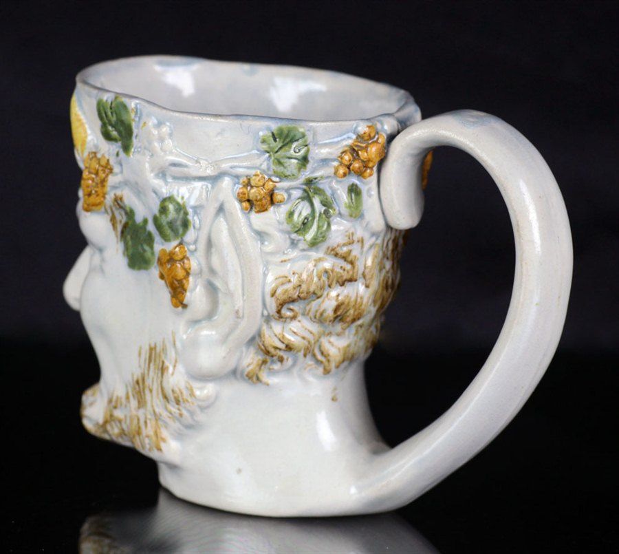 details prattware bacchus pearlware jug £ 380 details terms delivery 