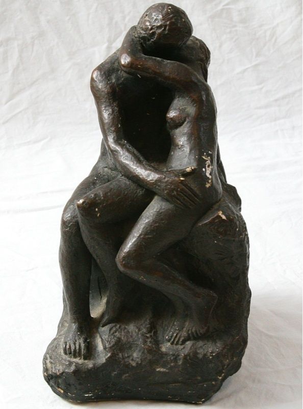 Austin Productions Vintage Sculpture Man Woman Couple Lovers Embrace 