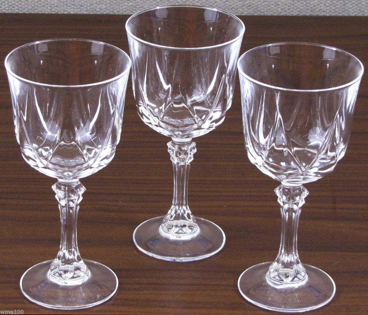 Piece Vintage Cristal DArques Auteuil Pattern Crystal Wine Glasses 