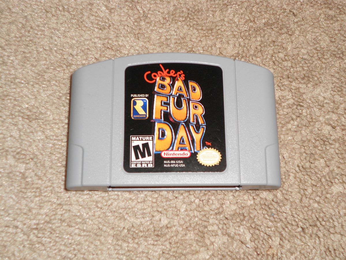 Conkers Bad Fur Day Nintendo 64 2001 RARE Tested