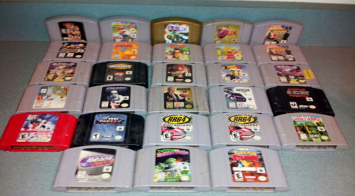 28 RARE N64 GAMES Conker Bad Fur Day Mario Kart 64 Zelda Majories Mask 