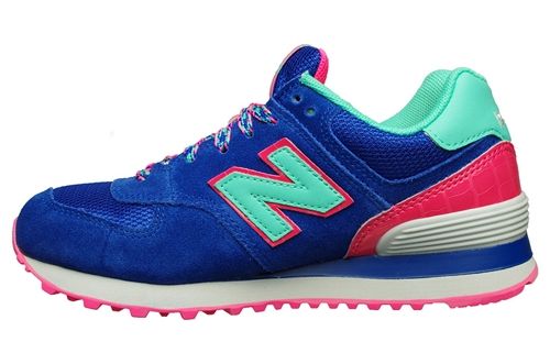 New Balance Womens Classic Sneakers WL574BFP Blue Green Sz 12 M