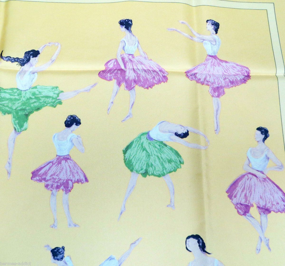   Silk Scarf La DANSE Clerc Music Dance Ballet Music Yellow