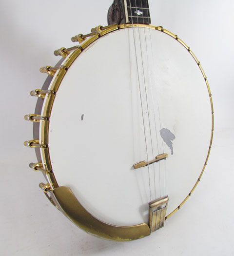 1920s Bacon Blue Ribbon Deluxe Tenor Banjo Vintage Antique