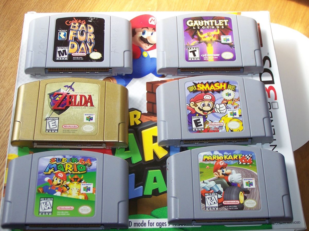 Nintendo 64 Game Lot Bad Fur Day Super Smash Bros Ocarina Of Time 6 