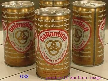 Ballantine Beer Can C s Steel Falstaff Cranston RI O32