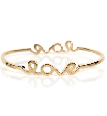 Forever 21 Gold Love Bangle Bracelet