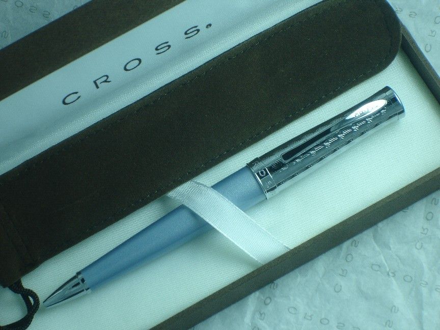 Cross Sauvage Moonstone Blue Python Ballpoint Pen Case