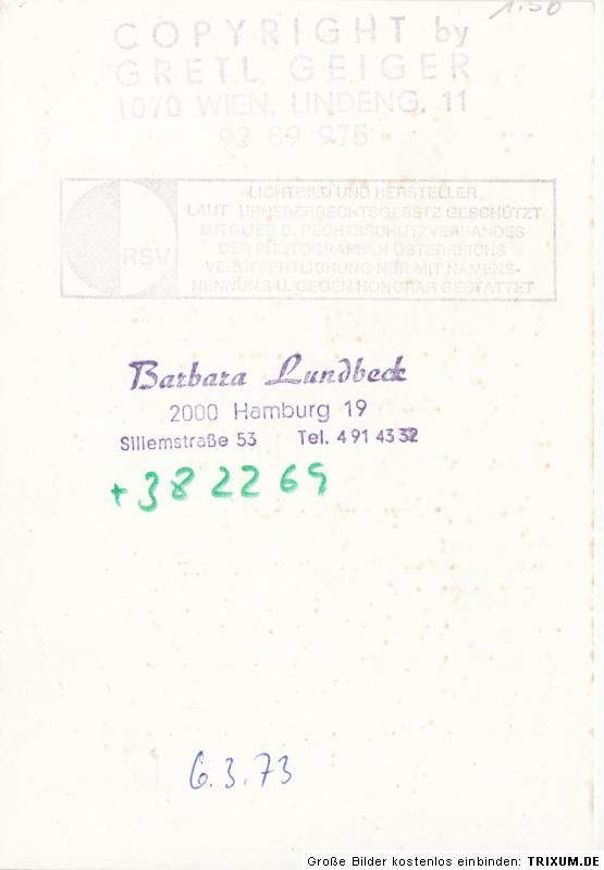 Barbara Lundbeck Top AK 70ER Jahre Orig Sign U A Percv Stuart 45273 