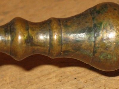   Spanish Brass Candlestick Great Early Baluster Form Square Base