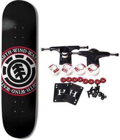 ELEMENT SKATEBOARDS Complete Skateboard TEAM SEAL BLACK 7.87