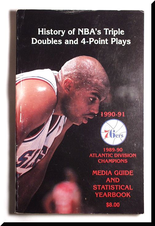   1991 Philidelphia 76s Media Guide Featuring Charles Barkley