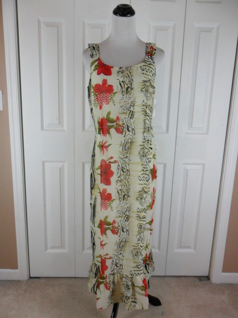 Bantry Bay by Tina Camato Size M Long Sleeveless Dress Floral Washable 