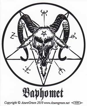 this listing is for 1 baphomet bumper sticker new a figure of debate 