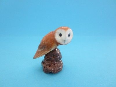 Hagen Renaker Porcelain Barn Owl Glaze So Nice Mint Condition 