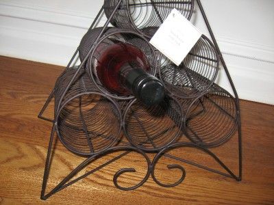 Pottery Barn French Wire Wine Rack HTF New