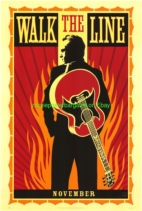 Walk The Line Movie Poster 1Sided 27x40 Johnny Cash Bio