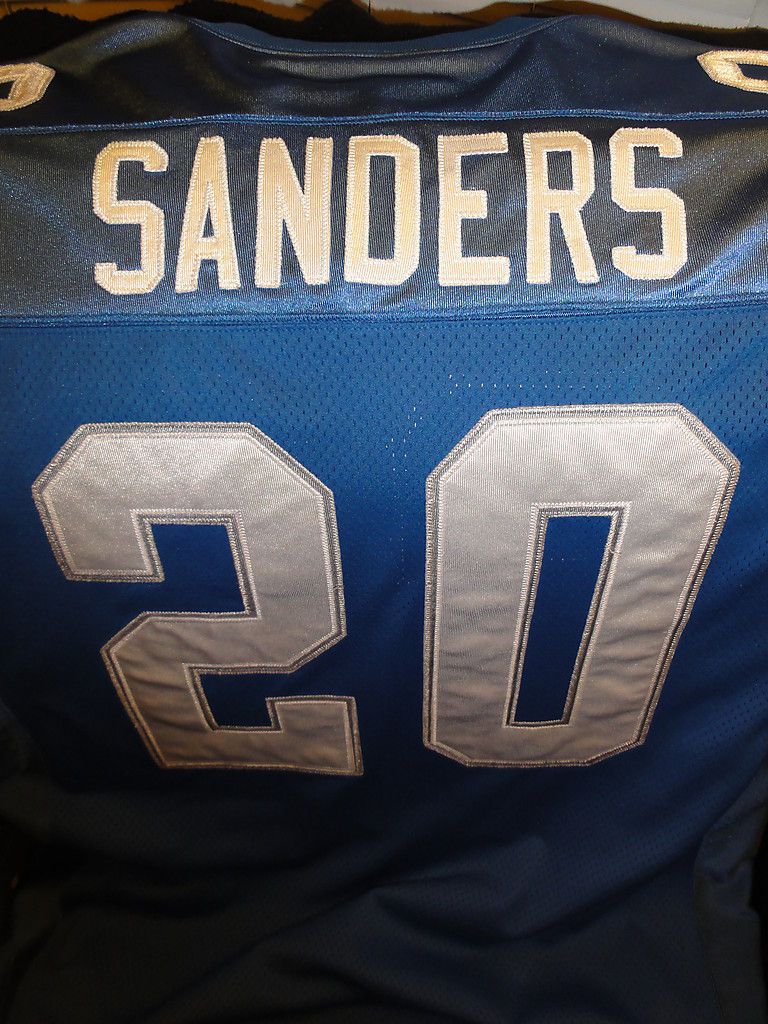 BARRY SANDERS DETROIT LIONS PUMA NFL AUTHENTIC EQUIPMENT JERESY SZ 52 