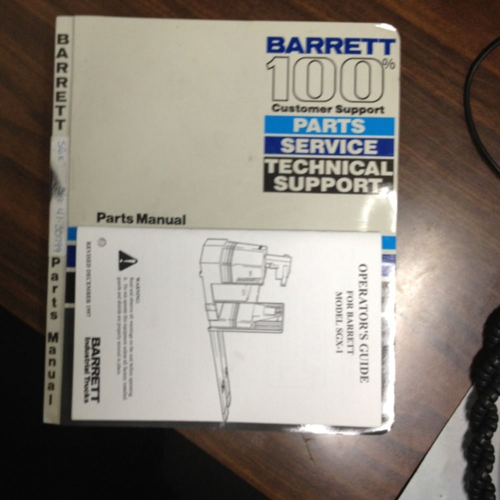 Barret Forklift Pallet Jack Parts Service And Operators Guide For M N 