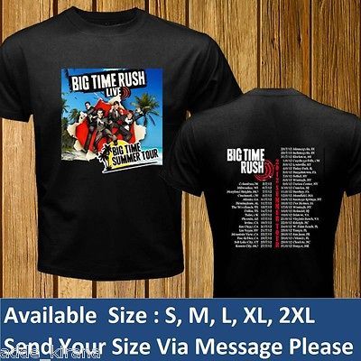   Time Rush summer tour date Jul Aug 2012 T Shirt 2 side Size S to 3XL