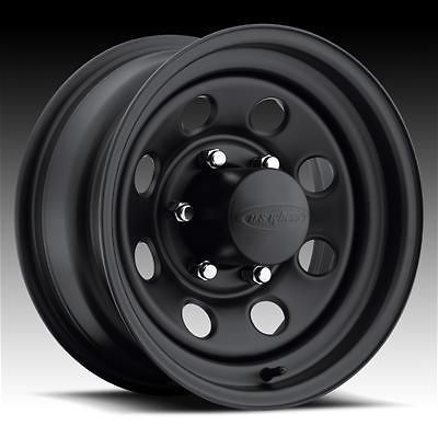   044 Series Stealth Crawler Black Steel Wheels 15x14 5x5 BC Set of 2