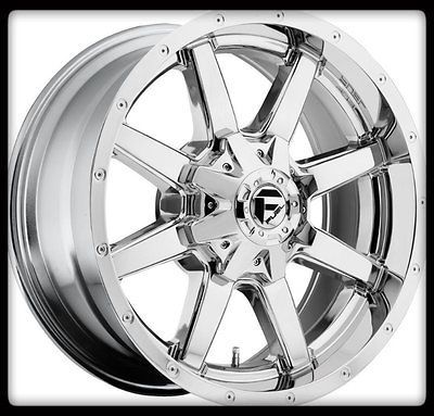 18 FUEL MAVERICK CHROME D536 RIMS & TOYO LT285 75 18 OPEN COUNTRY MT 