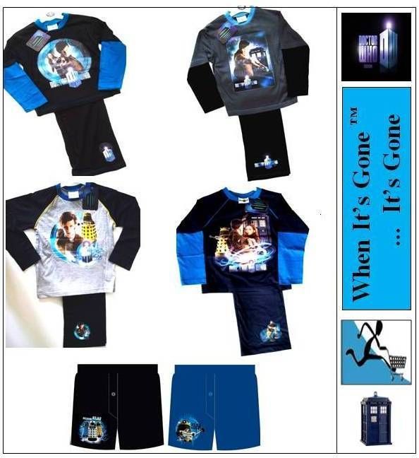 NEW DR WHO/AMY POND/DALEK PYJAMAS,BOXERS,UNDERWEAR, BRIEFS 3 12yr PIK 